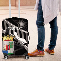 Custom Curacao Football Luggage Cover Go La Familia Azul Black Style - Wonder Print Shop