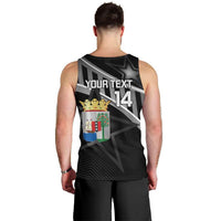 Custom Curacao Football Men Tank Top Go La Familia Azul Black Style - Wonder Print Shop