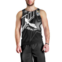 Custom Curacao Football Men Tank Top Go La Familia Azul Black Style - Wonder Print Shop