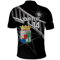 Custom Curacao Football Polo Shirt Go La Familia Azul Black Style - Wonder Print Shop