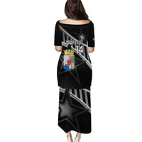 Custom Curacao Football Puletasi Go La Familia Azul Black Style - Wonder Print Shop