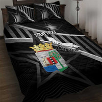 Custom Curacao Football Quilt Bed Set Go La Familia Azul Black Style - Wonder Print Shop