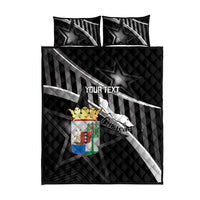 Custom Curacao Football Quilt Bed Set Go La Familia Azul Black Style - Wonder Print Shop