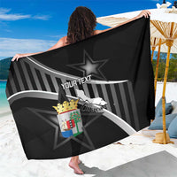 Custom Curacao Football Sarong Go La Familia Azul Black Style - Wonder Print Shop