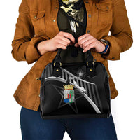 Custom Curacao Football Shoulder Handbag Go La Familia Azul Black Style - Wonder Print Shop