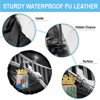 Custom Curacao Football Spare Tire Cover Go La Familia Azul Black Style - Wonder Print Shop