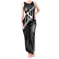 Custom Curacao Football Tank Maxi Dress Go La Familia Azul Black Style - Wonder Print Shop