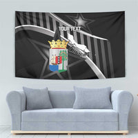 Custom Curacao Football Tapestry Go La Familia Azul Black Style - Wonder Print Shop