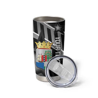 Custom Curacao Football Tumbler Cup Go La Familia Azul Black Style - Wonder Print Shop