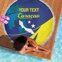 Custom Baseball Curacao Beach Blanket Go Champions Korsou Curve Vibes - Wonder Print Shop