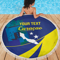 Custom Baseball Curacao Beach Blanket Go Champions Korsou Curve Vibes - Wonder Print Shop