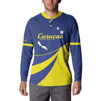 Custom Baseball Curacao Button Sweatshirt Go Champions Korsou Curve Vibes - Wonder Print Shop