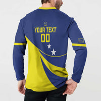 Custom Baseball Curacao Button Sweatshirt Go Champions Korsou Curve Vibes - Wonder Print Shop