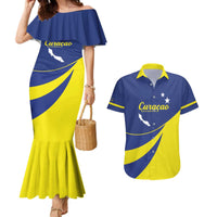 Custom Baseball Curacao Couples Matching Mermaid Dress and Hawaiian Shirt Go Champions Korsou Curve Vibes - Wonder Print Shop