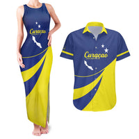 Custom Baseball Curacao Couples Matching Tank Maxi Dress and Hawaiian Shirt Go Champions Korsou Curve Vibes - Wonder Print Shop