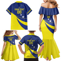 Custom Baseball Curacao Family Matching Mermaid Dress and Hawaiian Shirt Go Champions Korsou Curve Vibes - Wonder Print Shop