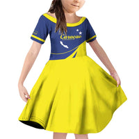 Custom Baseball Curacao Family Matching Off Shoulder Short Dress and Hawaiian Shirt Go Champions Korsou Curve Vibes - Wonder Print Shop