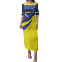 Custom Baseball Curacao Family Matching Puletasi and Hawaiian Shirt Go Champions Korsou Curve Vibes - Wonder Print Shop