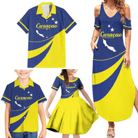 Custom Baseball Curacao Family Matching Summer Maxi Dress and Hawaiian Shirt Go Champions Korsou Curve Vibes - Wonder Print Shop