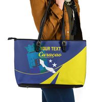 Custom Baseball Curacao Leather Tote Bag Go Champions Korsou Curve Vibes - Wonder Print Shop