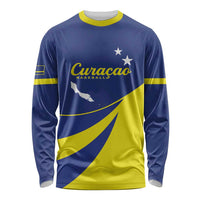 Custom Baseball Curacao Long Sleeve Shirt Go Champions Korsou Curve Vibes - Wonder Print Shop