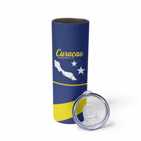 Custom Baseball Curacao Skinny Tumbler Go Champions Korsou Curve Vibes - Wonder Print Shop