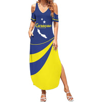 Custom Baseball Curacao Summer Maxi Dress Go Champions Korsou Curve Vibes - Wonder Print Shop