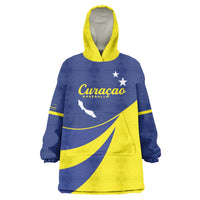 Custom Baseball Curacao Wearable Blanket Hoodie Go Champions Korsou Curve Vibes - Wonder Print Shop