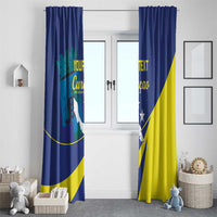 Custom Baseball Curacao Window Curtain Go Champions Korsou Curve Vibes - Wonder Print Shop