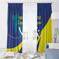 Custom Baseball Curacao Window Curtain Go Champions Korsou Curve Vibes - Wonder Print Shop