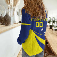 Custom Baseball Curacao Women Casual Shirt Go Champions Korsou Curve Vibes - Wonder Print Shop