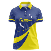 Custom Baseball Curacao Women Polo Shirt Go Champions Korsou Curve Vibes - Wonder Print Shop