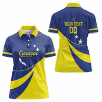 Custom Baseball Curacao Women Polo Shirt Go Champions Korsou Curve Vibes - Wonder Print Shop