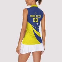 Custom Baseball Curacao Women Sleeveless Polo Shirt Go Champions Korsou Curve Vibes - Wonder Print Shop