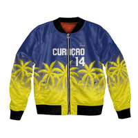 Custom Baseball Curacao Bomber Jacket 2025 Korsou de Palmbomen - Wonder Print Shop