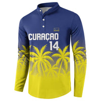 Custom Baseball Curacao Button Sweatshirt 2025 Korsou de Palmbomen - Wonder Print Shop