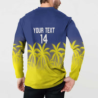 Custom Baseball Curacao Button Sweatshirt 2025 Korsou de Palmbomen - Wonder Print Shop