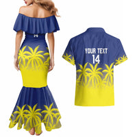Custom Baseball Curacao Couples Matching Mermaid Dress and Hawaiian Shirt 2025 Korsou de Palmbomen - Wonder Print Shop