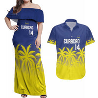 Custom Baseball Curacao Couples Matching Off Shoulder Maxi Dress and Hawaiian Shirt 2025 Korsou de Palmbomen - Wonder Print Shop