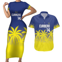 Custom Baseball Curacao Couples Matching Short Sleeve Bodycon Dress and Hawaiian Shirt 2025 Korsou de Palmbomen - Wonder Print Shop