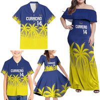 Custom Baseball Curacao Family Matching Off Shoulder Maxi Dress and Hawaiian Shirt 2025 Korsou de Palmbomen - Wonder Print Shop