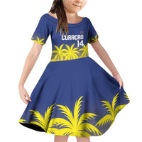 Custom Baseball Curacao Family Matching Off Shoulder Short Dress and Hawaiian Shirt 2025 Korsou de Palmbomen - Wonder Print Shop