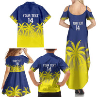 Custom Baseball Curacao Family Matching Summer Maxi Dress and Hawaiian Shirt 2025 Korsou de Palmbomen - Wonder Print Shop