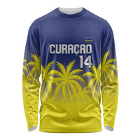 Custom Baseball Curacao Long Sleeve Shirt 2025 Korsou de Palmbomen - Wonder Print Shop