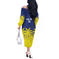 Custom Baseball Curacao Off The Shoulder Long Sleeve Dress 2025 Korsou de Palmbomen - Wonder Print Shop