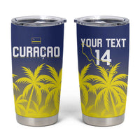 Custom Baseball Curacao Tumbler Cup 2025 Korsou de Palmbomen - Wonder Print Shop