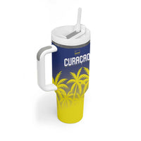 Custom Baseball Curacao Tumbler With Handle 2025 Korsou de Palmbomen - Wonder Print Shop