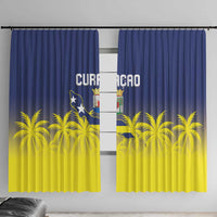Baseball Curacao Window Curtain 2025 Korsou de Palmbomen - Wonder Print Shop