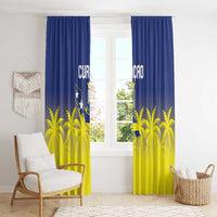 Baseball Curacao Window Curtain 2025 Korsou de Palmbomen - Wonder Print Shop