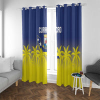 Baseball Curacao Window Curtain 2025 Korsou de Palmbomen - Wonder Print Shop